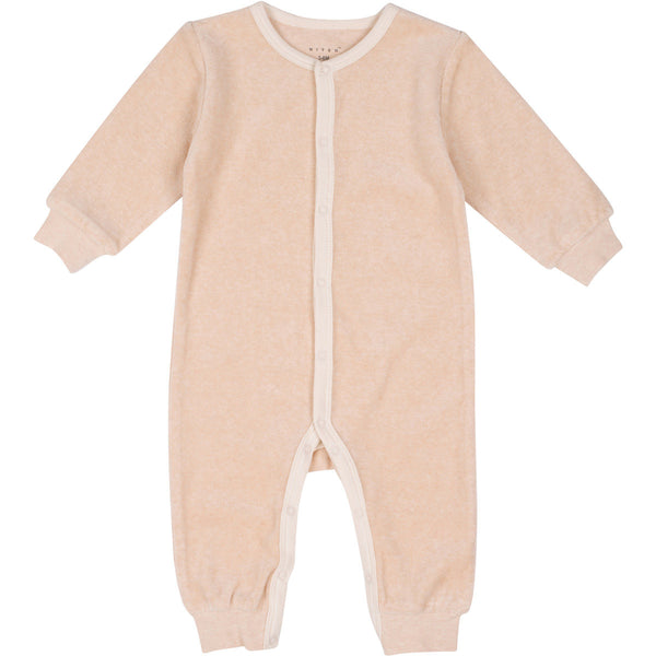 Organic Cotton Velour Coverall Light Brown