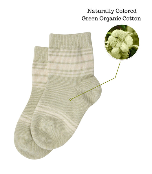 Organic Cotton Baby Socks-Green